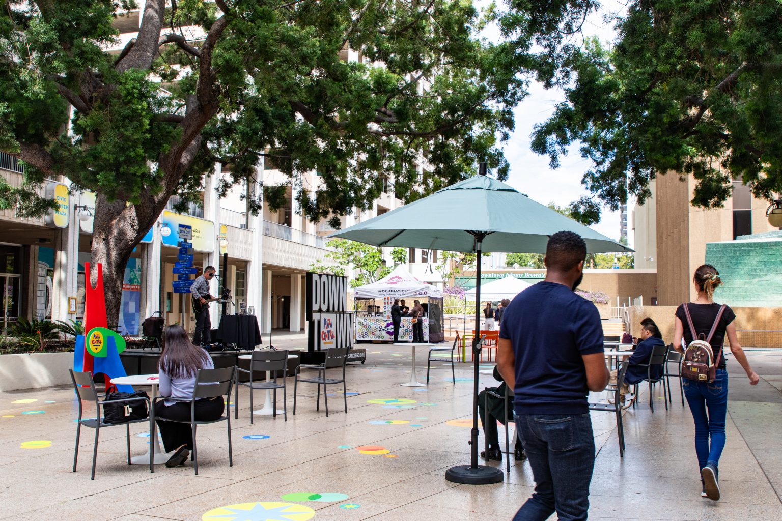 A live performance at Plaza Central in Downtown San Diego