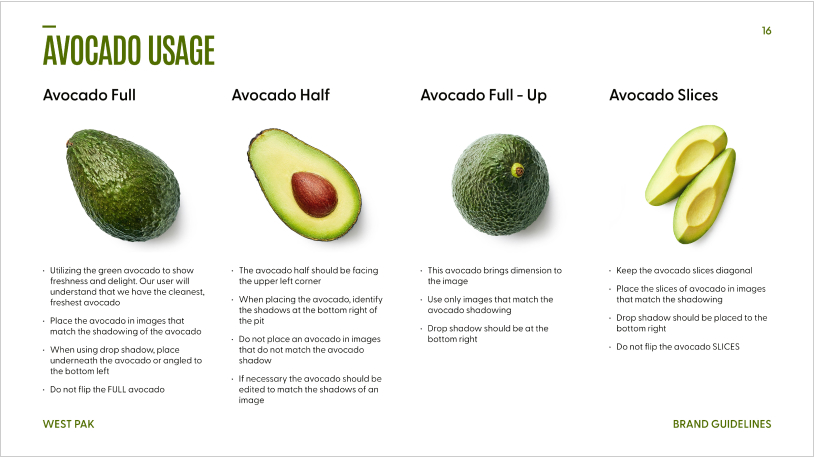 West Pak Avocado identity applications